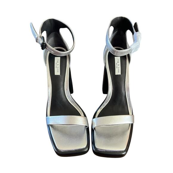 Rag & Bone Matrix Leather Ankle Strap Platform High Heel Sandals NEW EU 37 US 7 - Picture 3 of 8